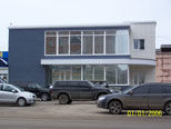 <b>М-н «Автозапчасти».</b><br />Керамогранит, витражное остекление 2008г.<br><b>г.Вологда</b>